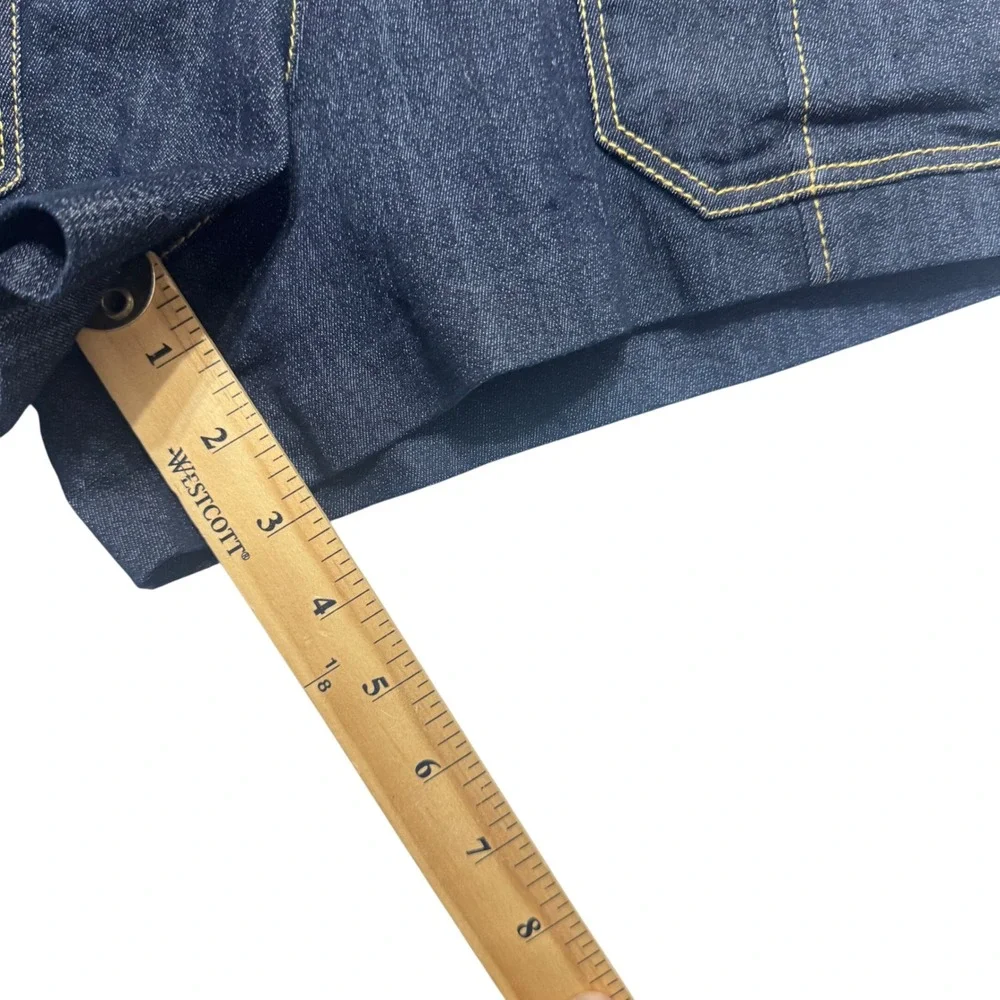 Cinq a Sept Aileen Denim Shorts 8 Indigo Blue‎ Excellent High Waist Utility